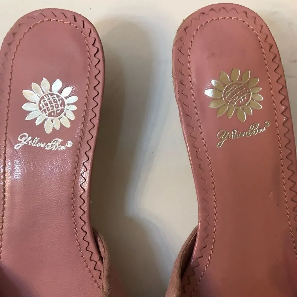 Yellow Box mules shoes pink sz 6.5 kitten heel - Picture 12 of 12